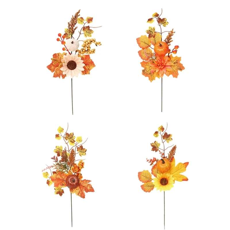 Fall Flower Pick with Artificial Stem Detail for Home and Office Display best sale