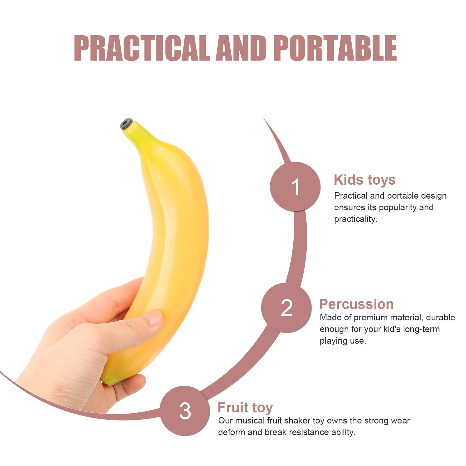 2 قطعة الهزازات الفاكهة الموسيقية التعليمية المبكرة خفيفة الوزن أداة قرع اللعب تعزيز التنسيق الإيقاعي الهدايا