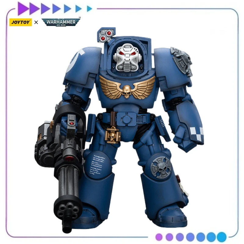 

【Оригинал】JOYTOY Warhammer 40K Ultramarines Terminator Squad Terminator со штурмовой пушкой 1/18, экшн-фигурка, модель игрушки