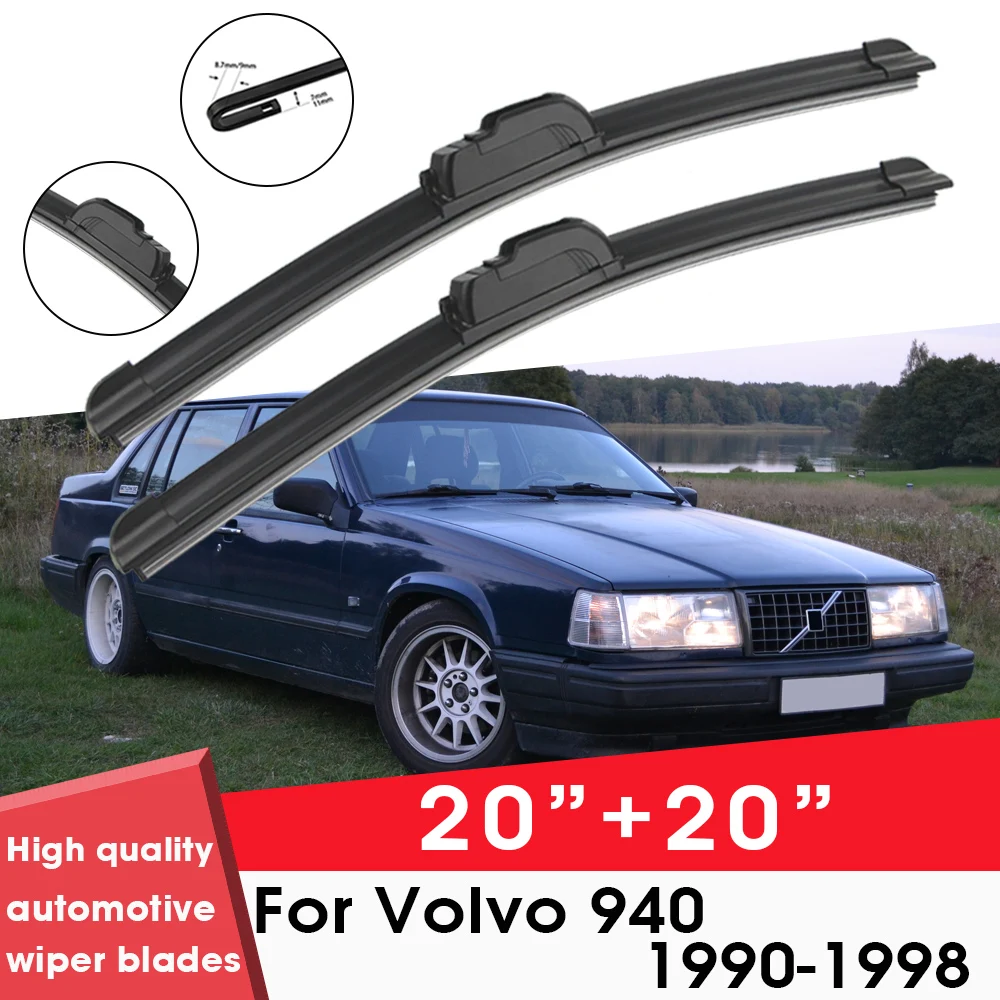 

Car Wiper Blade Blades For Volvo 940 1990-1998 20"+20" Windshield Windscreen Clean Naturl Rubber Cars Wipers Accessories