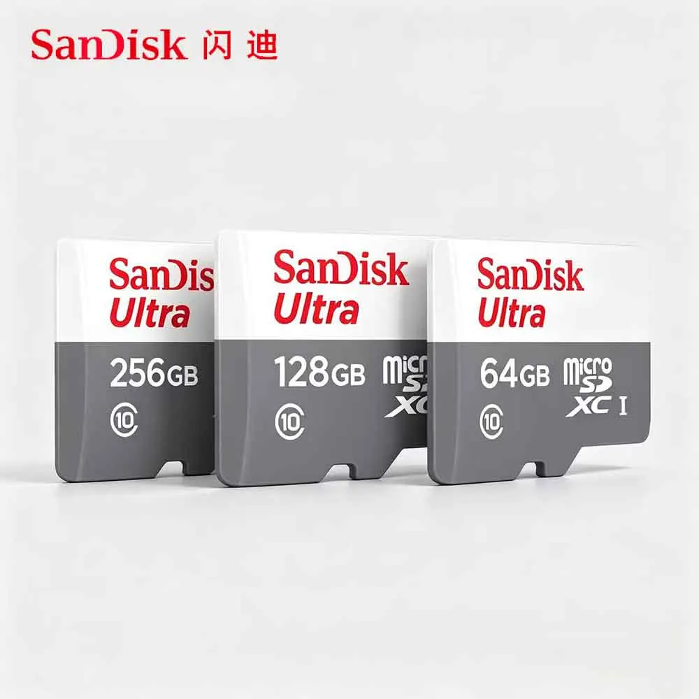 

Sandisk Ultra Micro SD Card Memory Card Class 10 32GB 64GB 128GB 256GB 512GB TF Flash Card Up to 100M for Phone Monitor Control