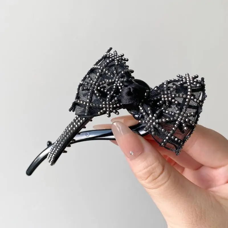 1 Stück Acryl-Haarklammer mit Blumenmuster, Modisches Haaraccessoire für Damen, Luxuriöse Haarnadel, Elegante Haarspange für den Hinterkopf – Detail 4