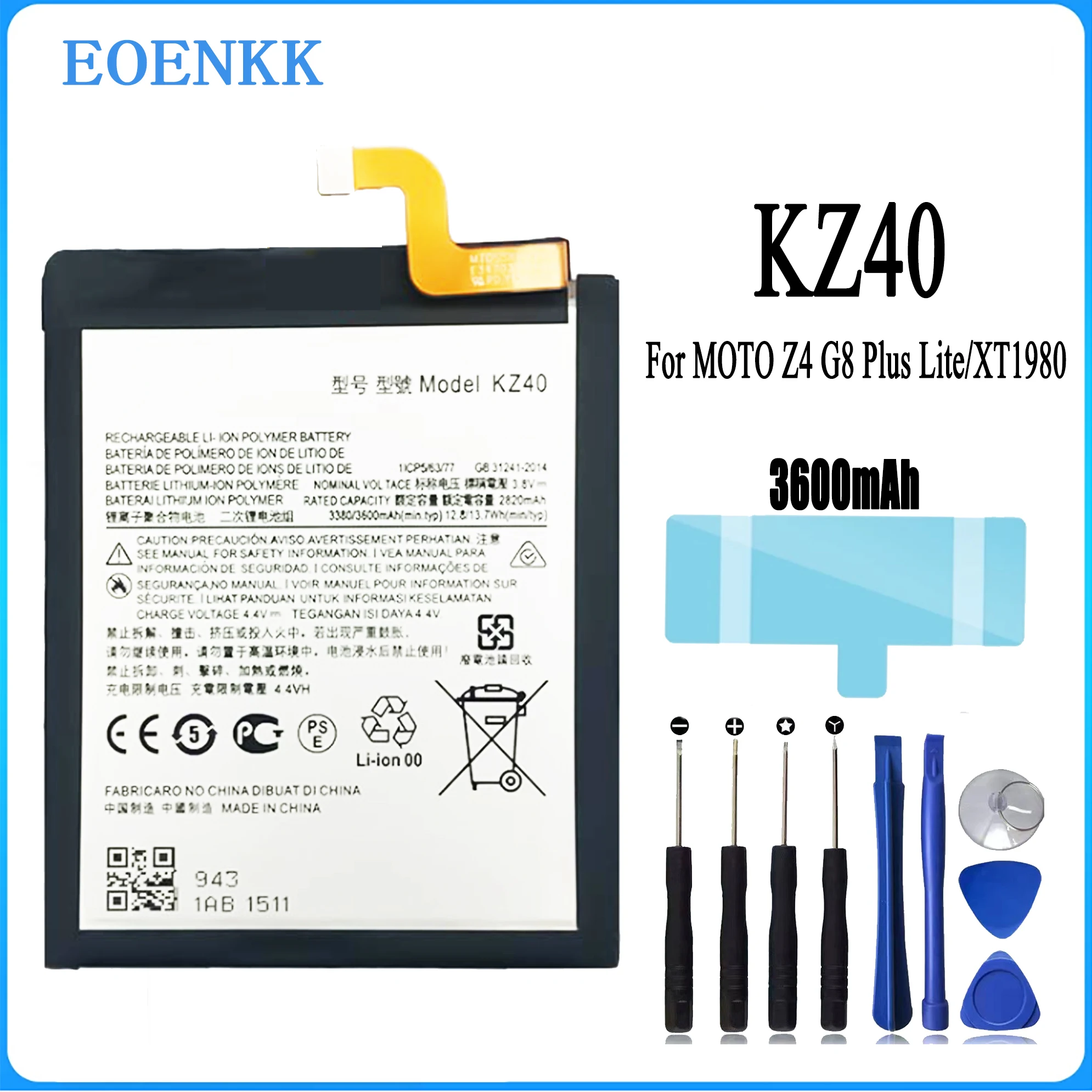 KZ40 Battery For Motorola MOTO Z4 / G8  XT1980-1 XT1980-3 XT1980 Battery Original Capacity Mobile Phone  Replacement Repair Part