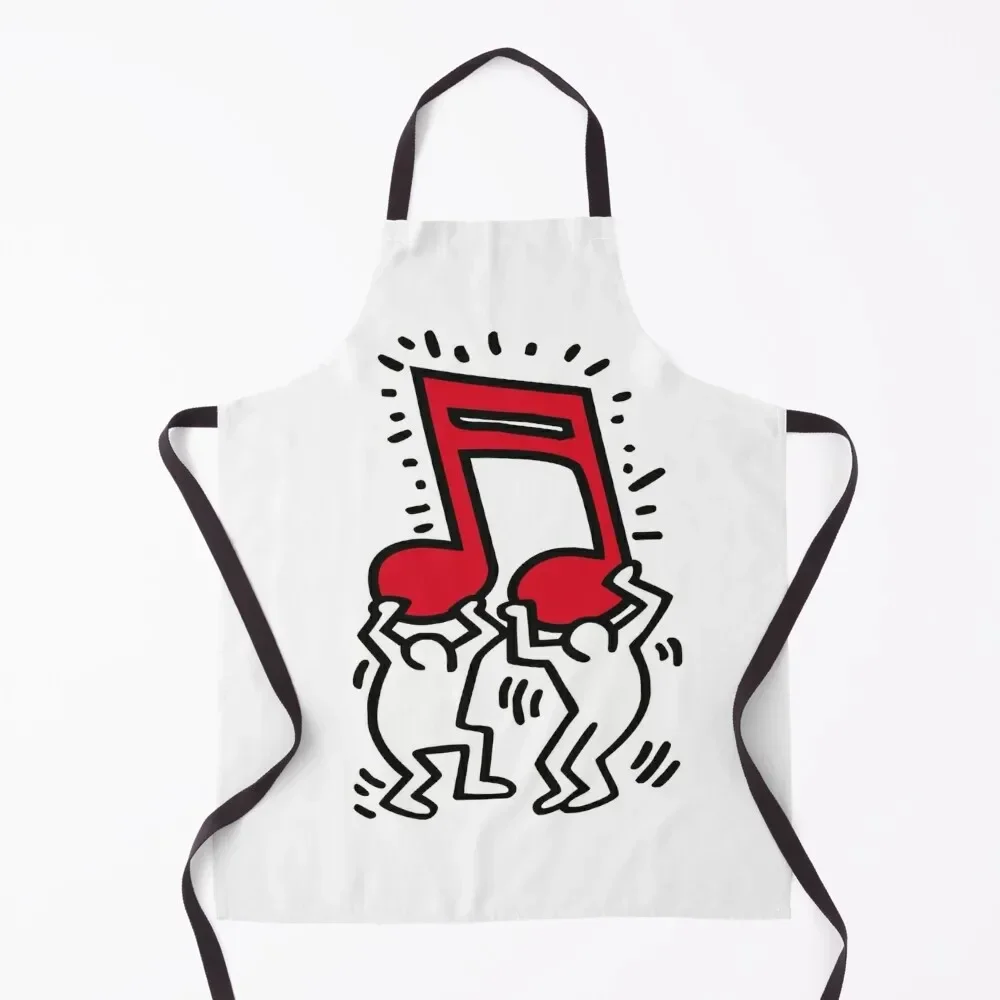 Haring pop art copy Apron nail tech supplies Utensils For Kitchen japanese style Custom Apron