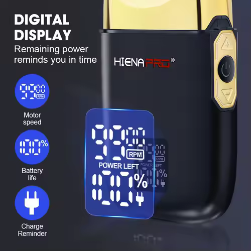 HIENA shaving machine men Electric shaver Hair clipper Rechargeable Metal Housing Pro Electric Shaver For Men Electric home - Image 5