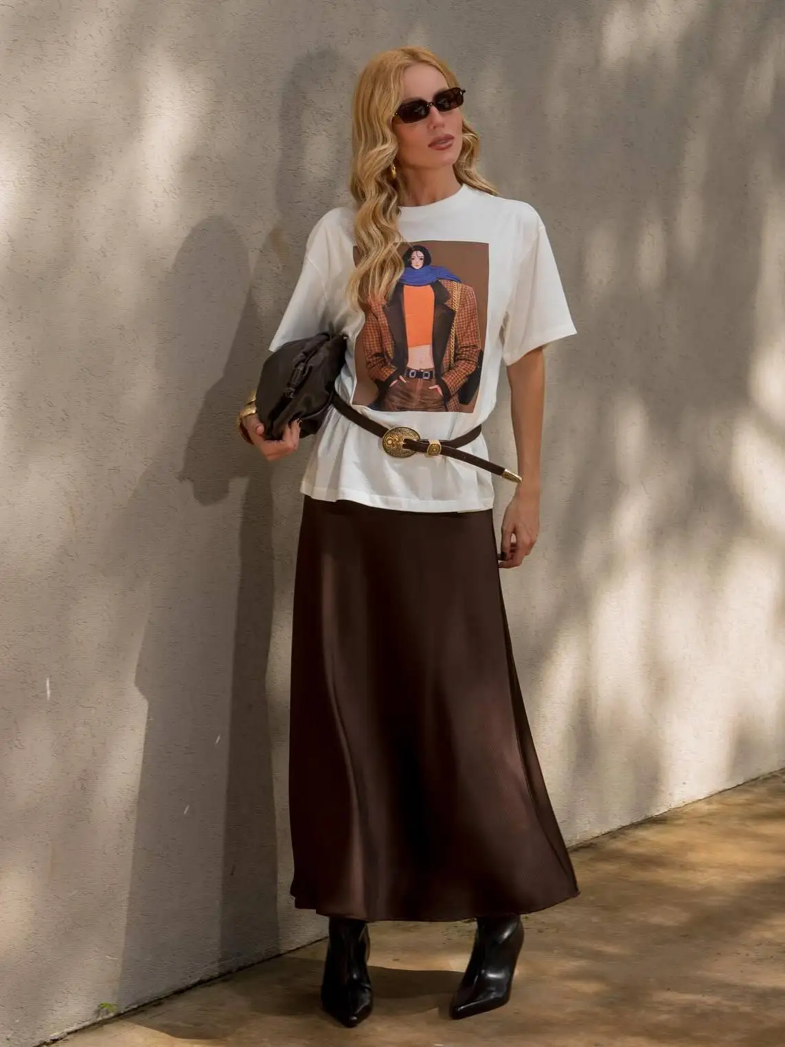 Retro American Vintage Summer Fashion Women's Model Print Spicy Girl Loose Casual Pure Cotton Short Sleeve T-Shirt Women