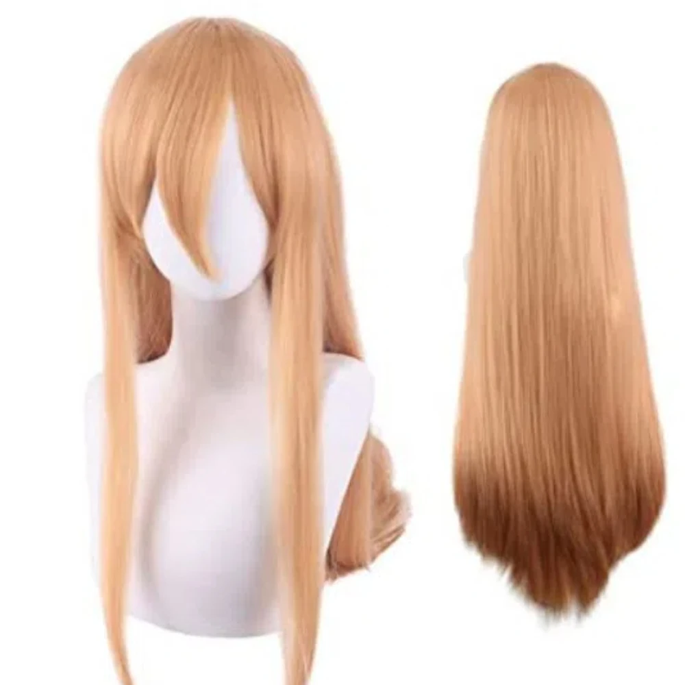 Anime Chainsaw Man Wigs for Cosplay Power Costume Wig Halloween Synthetic Long Straight Wigs Hair Anime Party Wigs