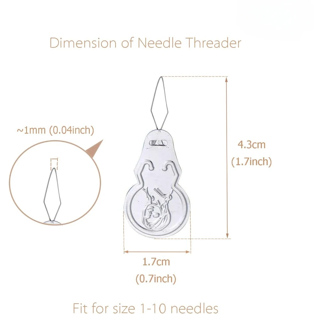 손 바느질/공예용 알루미늄 자수 바늘 스레더 50개.