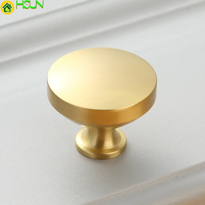 

Brass handle single hole cabinet drawer handle modern new Chinese wardrobe all copper solid handle
