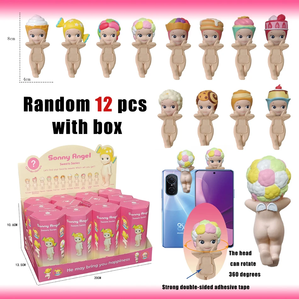 1-12pcs Sonny Angel Hippers Mystery Box Blind Box Candy Angel Series Anime Figures Toys Cute Cartoon Surprise Box Guess Box