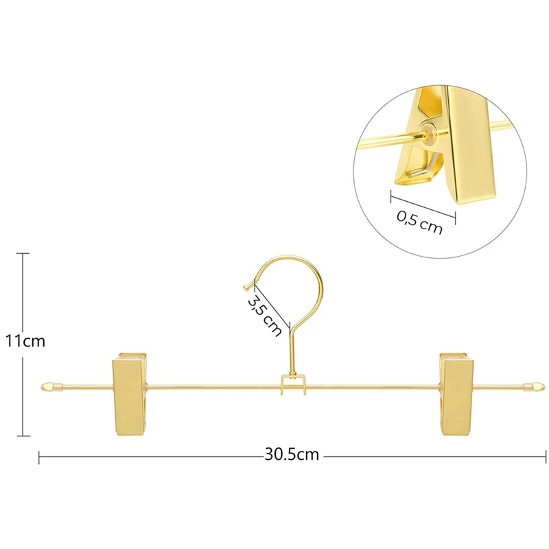 Imagem -06 - Cabides para Calças Luda em Metal 20 Peças Cabides para Roupa 30.5cm com Clipes Antiderrapantes para Saias Calças Roupa Interior2