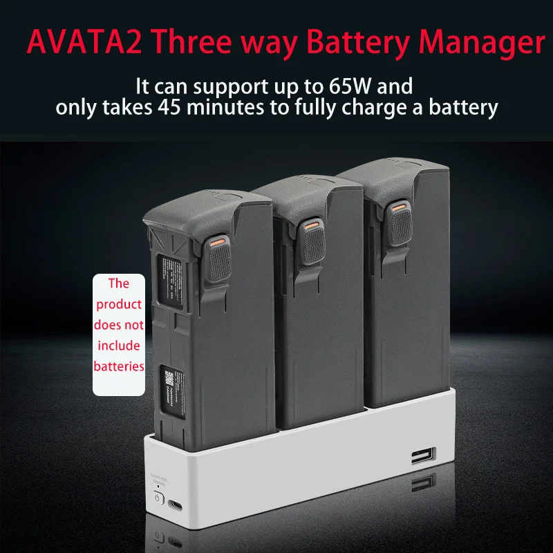 For DJI AVATA 2 Charging Hub 3-ways Battery Faster Charger Manager Intelligent Flight Power Bank Safe  Avata2 Drone Accessories