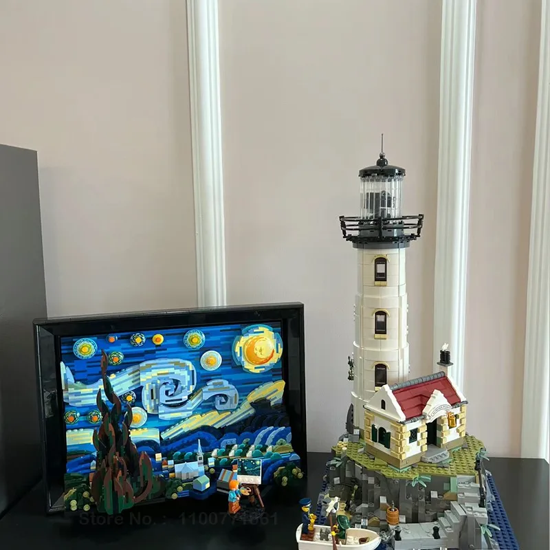 

2024 New Electric Lighthouse 21335 2065pcs Model Building Block Motorised Bricks Assembly Toys For Children Christmas Gifts