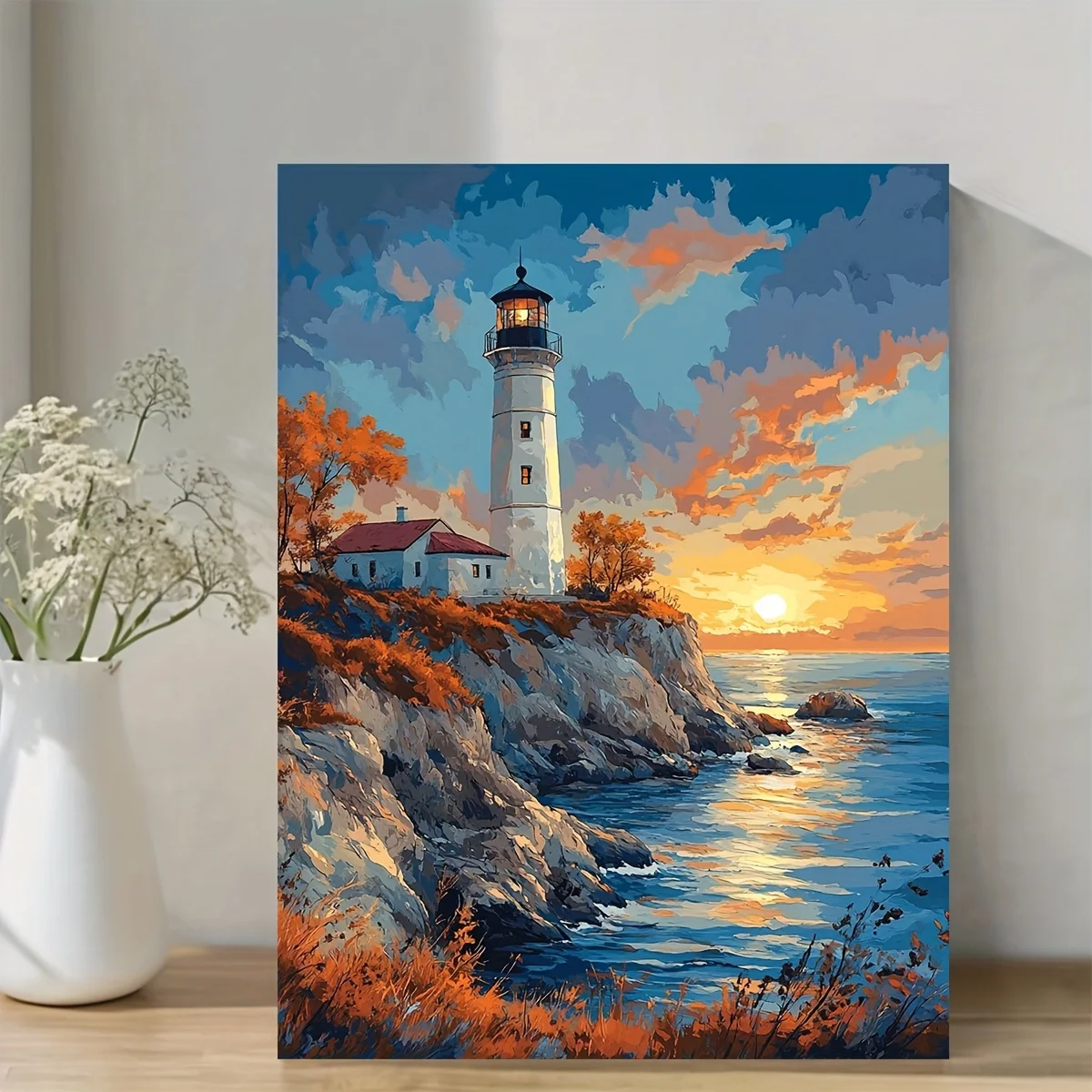 

500/1000/1200/2000PCS Puzzles for Adults Lighthouse Sea View,Jigsaw Puzzles Brain Challenge Game Gift Home Decor
