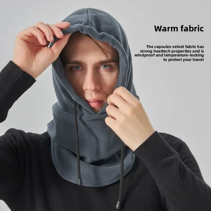

1Pc 3-In-1 Winter Thermal Fleece Hat & Face Mask & Neck Hood 360° Windproof Warmer Balaclava for Men Women Outdoor Sport Cycling
