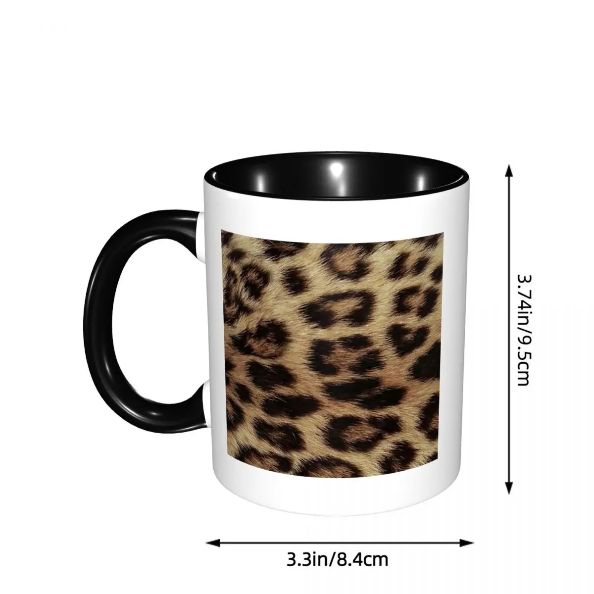 Leopard Cheetah Fur Hide Animal Fur Pattern Mug Funny Ceramic Coffee Cups Tea Mugs Milk Cup Drinkware Gifts for Friends