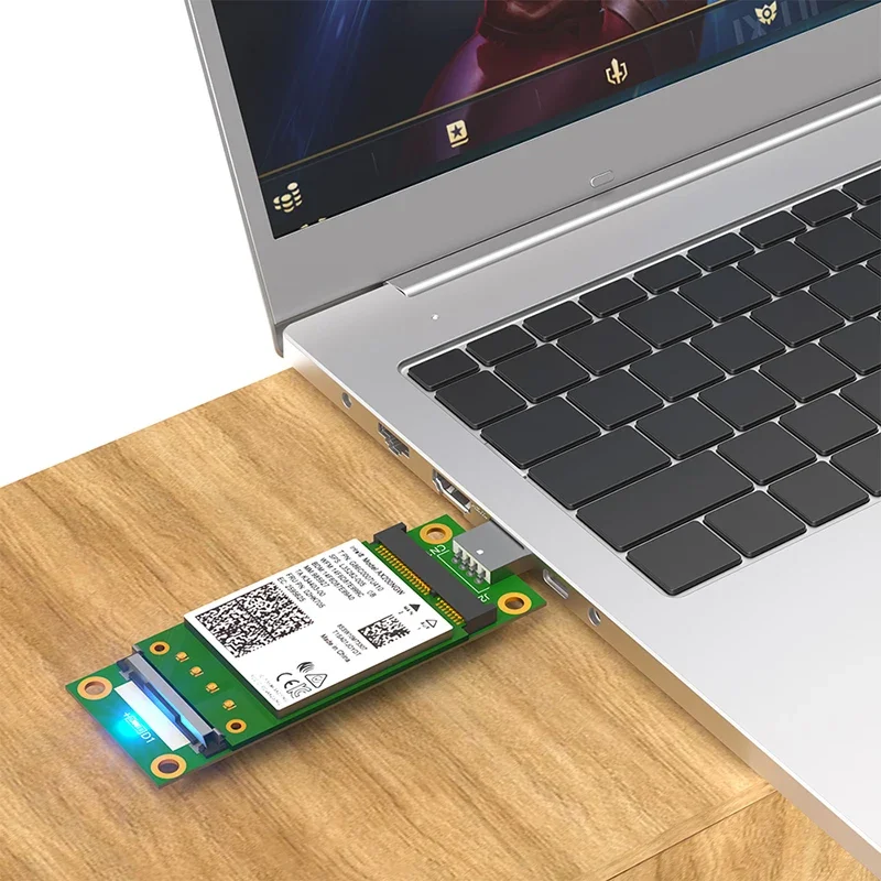 Mini PCIE to USB 2.0 Network Adapter Converter Riser Card with SIM Slot Support Mini PCI Express 3G/4G Module for Desktop Laptop