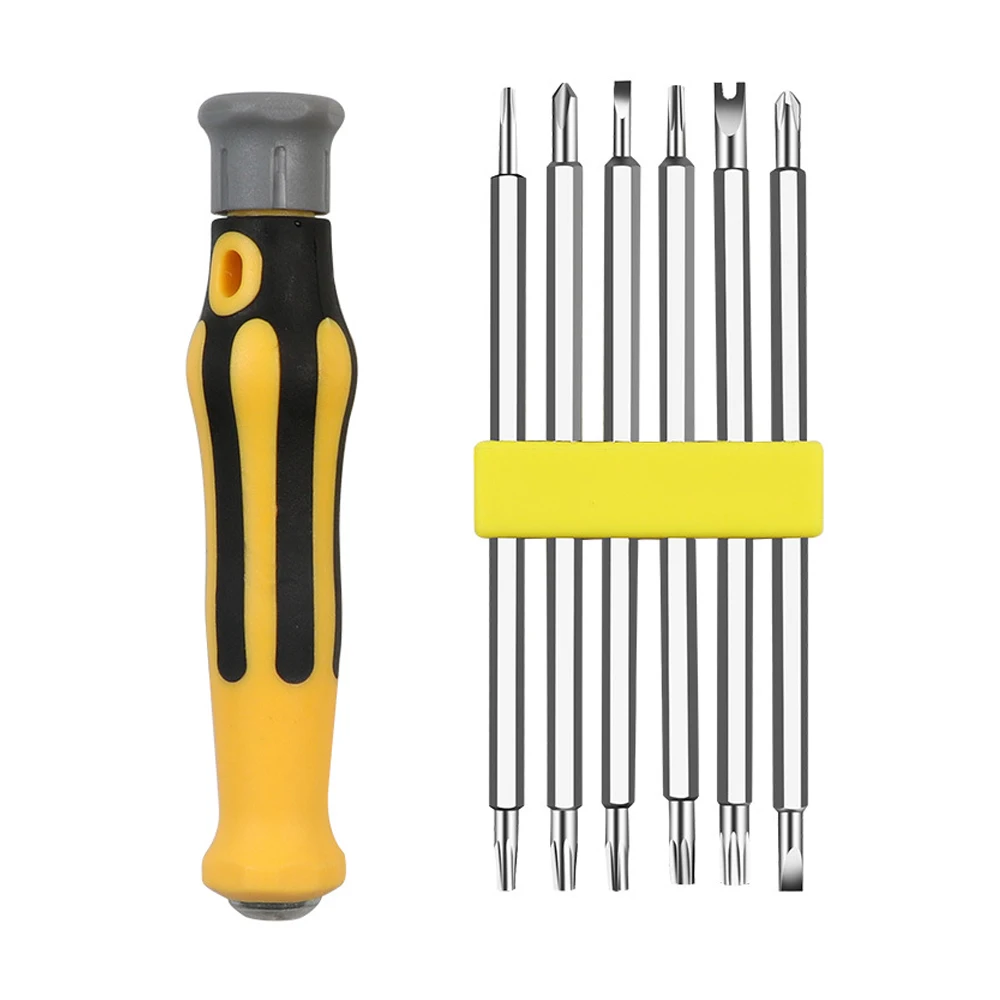 7PCS Screwdriver Set 6-in-one Y U Type Plum Blossom Triangle Shaped Bit Multi-function Household Disassemble Tools