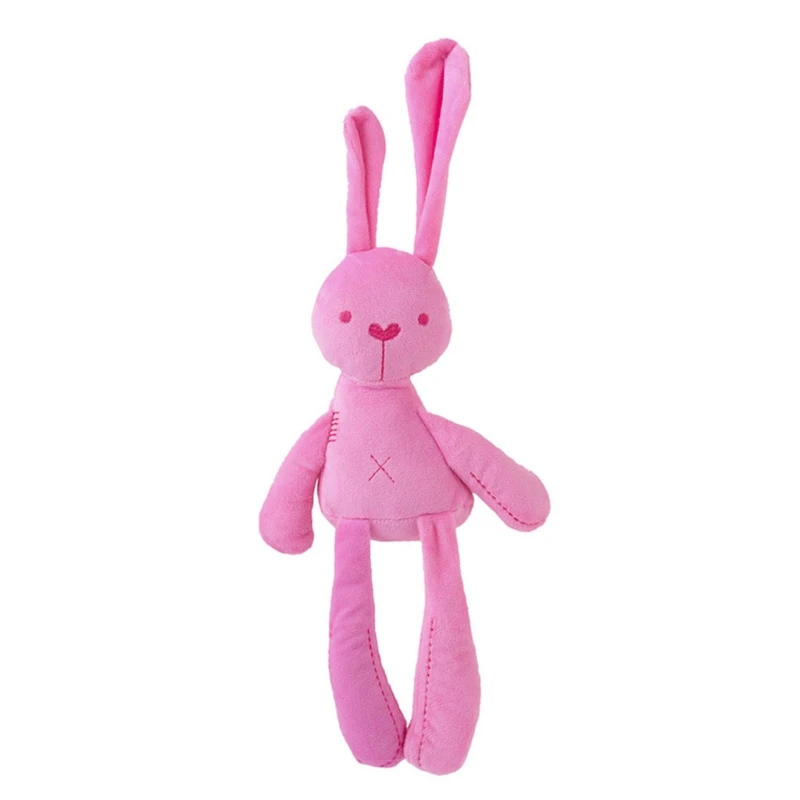 ตุ๊กตาสัตว์ Bunny Soft Snuggle กระต่ายเด็กผ้าฝ้ายกระต่ายของเล่น Childs First Bunny สำหรับตุ๊กตาผ้าฝ้ายธรรมชาติสีชมพู