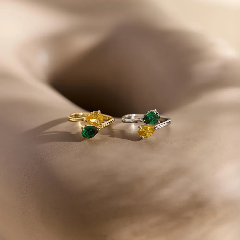 Custom Adjustable Birthstone Ring for Women, Personalized Gift