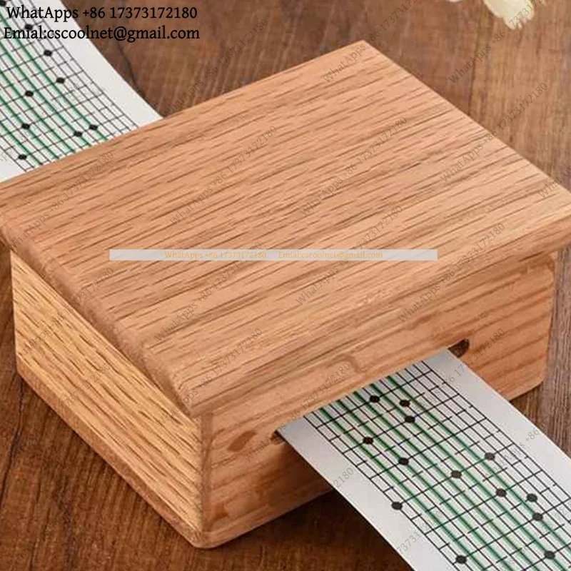 k3 15 Tone DIY Hand-Cranked Music Box Wooden Kit with Hole Puncher Paper Tapes Musical Instrument Gift for Music Lovers