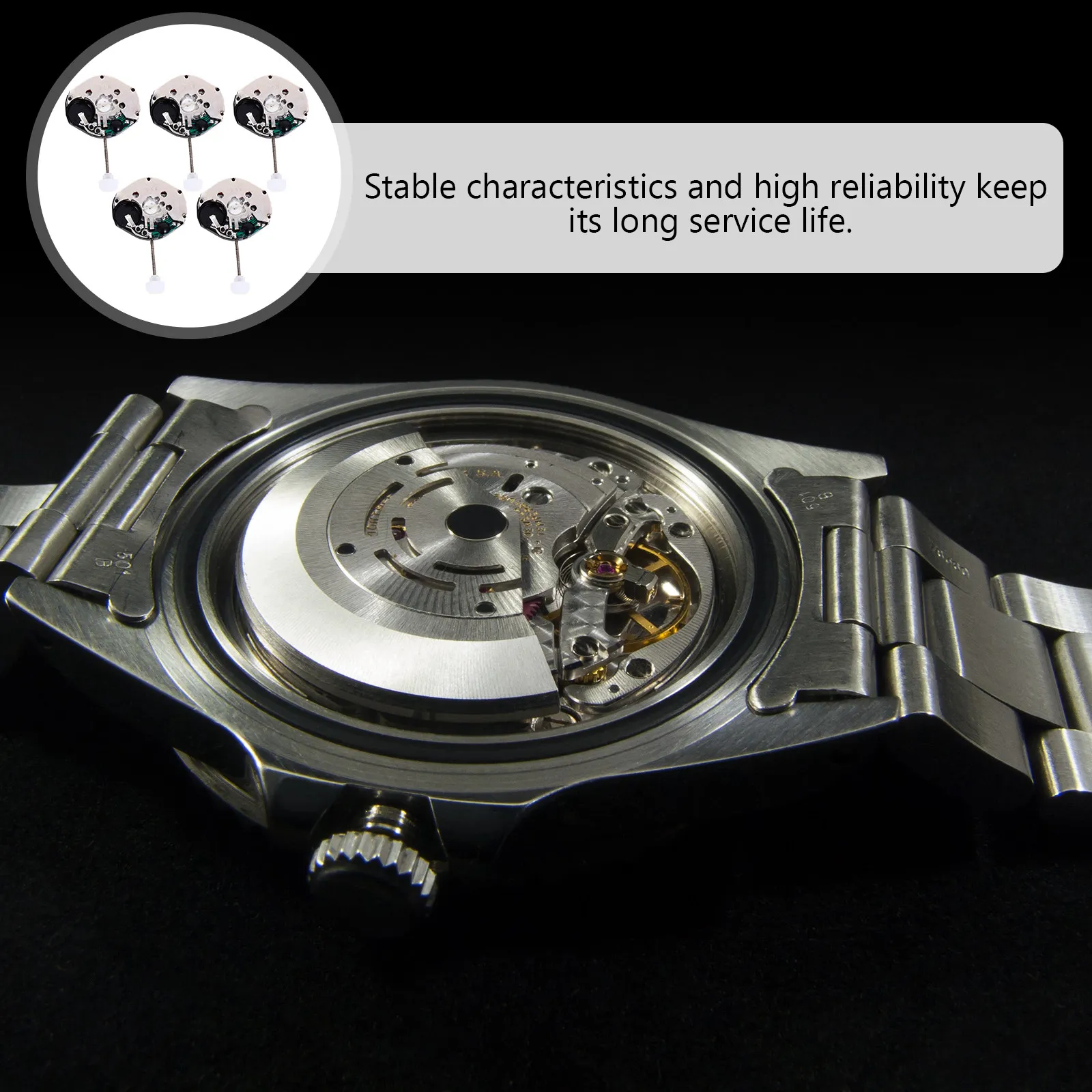 5Pcs Quartz Watch Movement Stable Performance High Precision Long Service Repair Part Universal Fit for All Analog