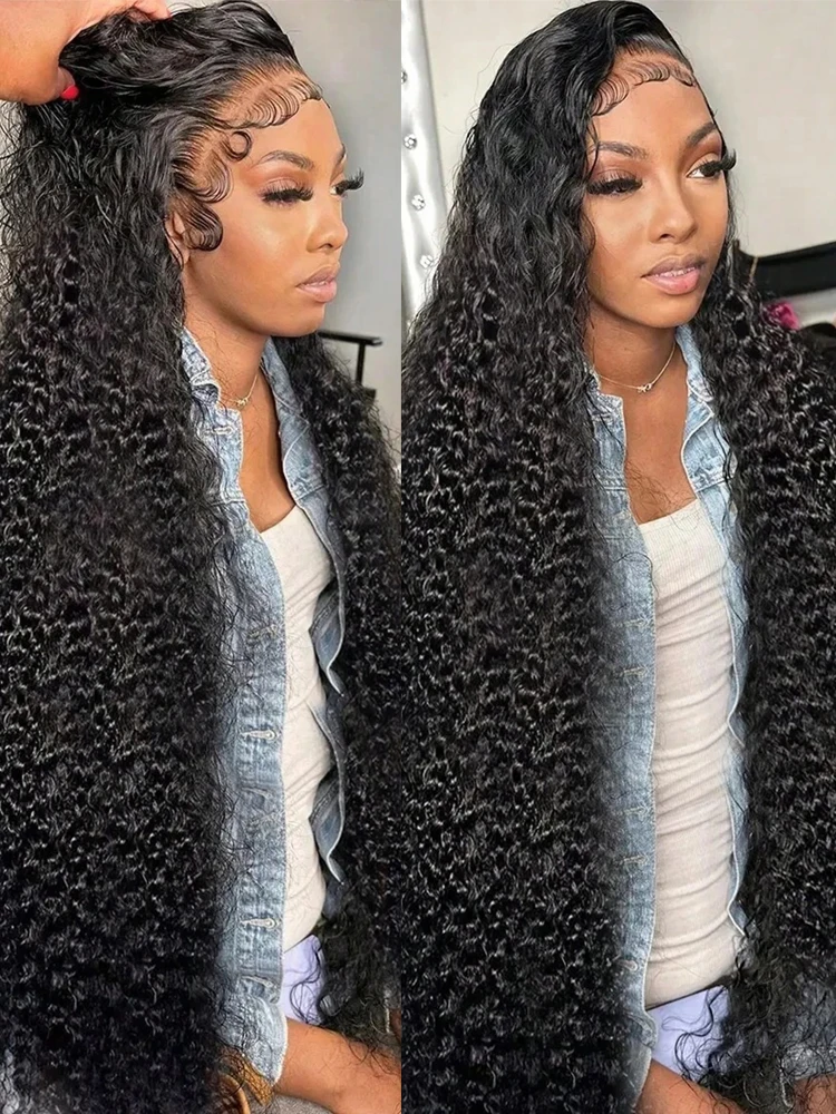 

250% вьющиеся глубокие волнистые парики фронта шнурка 13x6 HD парик фронтальной застежки 7x5 бесклеевые парики 360 парики предварительно выщипанные 40 36 дюймов парик