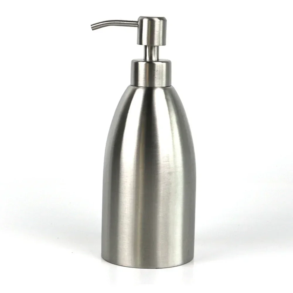 500ml High Quality Stainless Steel Polished Soap Dispenser Press Type Liquid Lotion Bottle Shampoo Container Bathroom Hardware