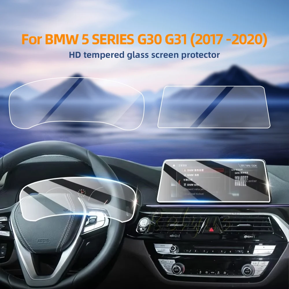 Für BMW 5er G30 G31 2017-20 10,25 Zoll Navigationsinstrument Displayschutzfolie HD Gehärtetes Glas