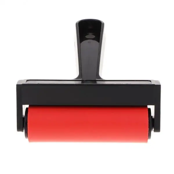 Decorative Rubber Paint Roller Anti Skid Handle 2 Pack Printing Brayer for Polymer Clay Oil Painting