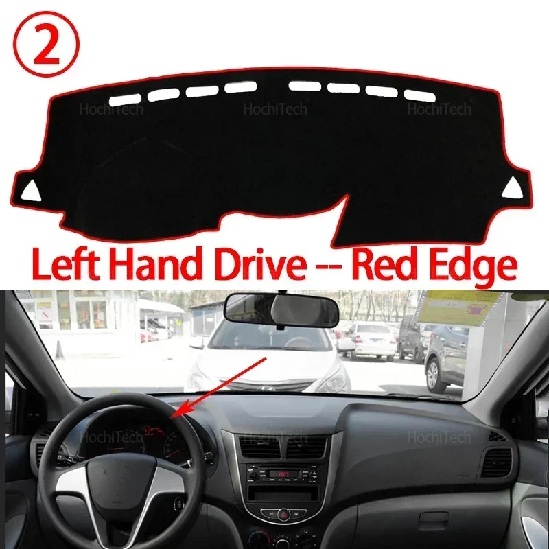 Auto Armaturenbrett Abdeckung Vermeiden Licht Pad Instrument Panel Matte Fall Teppiche für Hyundai Solaris Accent 2011-2017 RB – Detail 10
