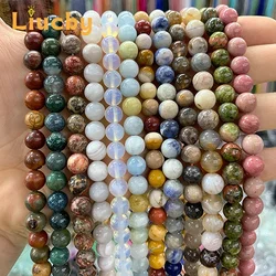 Natural Stone Dot White Red Vein Sodalite decoration Beads Diy Bracelet Necklace for Jewelry Making 4/6/8/10/12mm 15