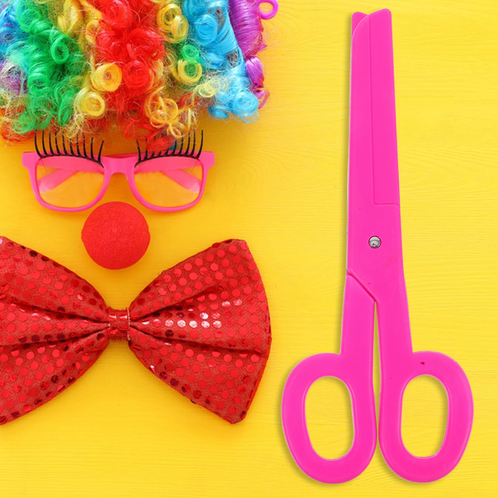 

1pcs Giant Clown Scissors Large Size Halloween Carnival Circus Decor Reusable Plastic Prop Kids Safety Scissors Craft Tool