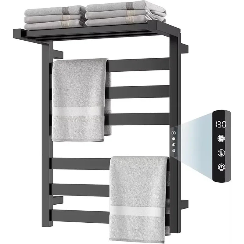 Hot Sale Bathroom Tower Warmer Rack 6 Bars Smart Electric Towel Warmer Rail Waterproof Heated Towel Rack for Shower Room