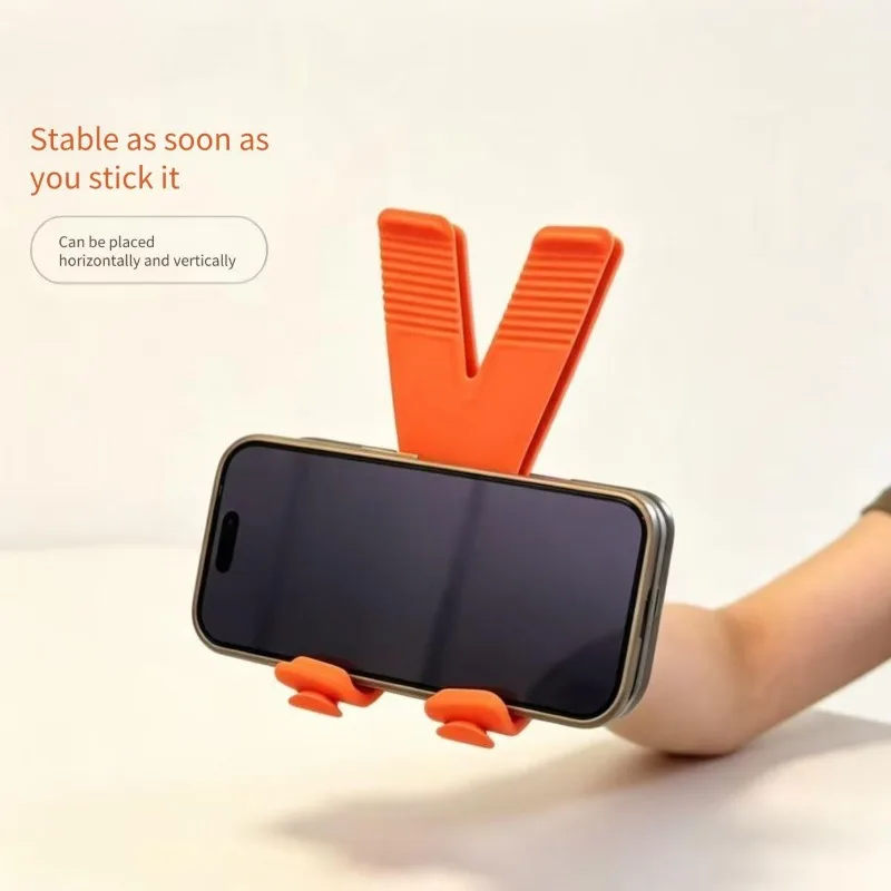 Solid Simple Suction Cup Mobile Phone Holder Portable Folding Drama Chasing Tablet Car Universal Lazy Multi-functional Bracket