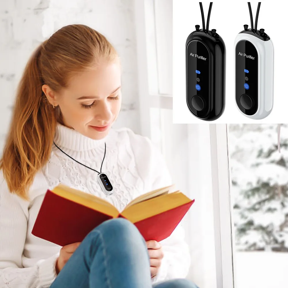 2024 Hanging Neck Air Purifier Negative Ion Air Purifier Carry-On Portable Small Appliance Personal Wearable Purifier