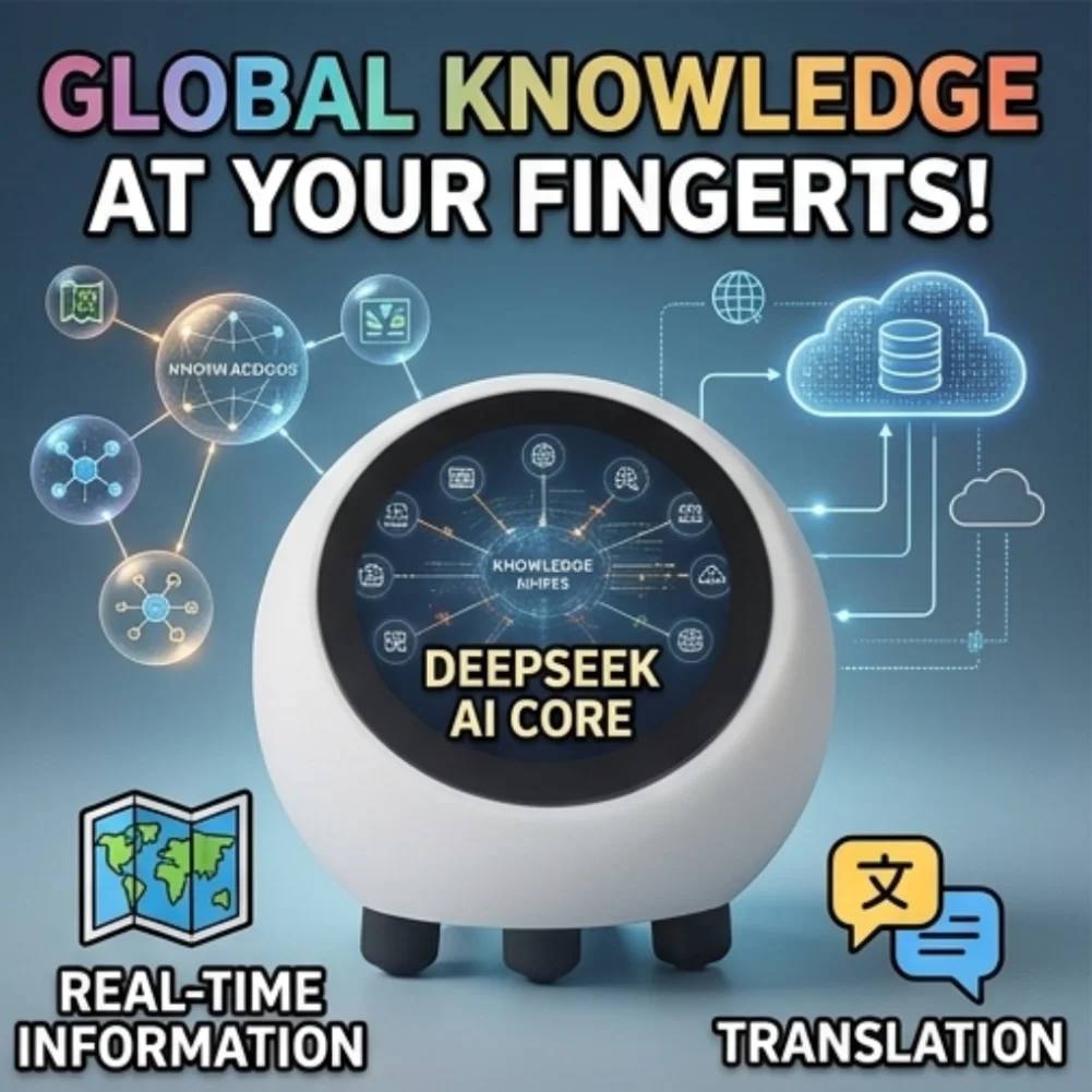 

AI Voice Chat Robot No Touch Screen Multi-Function Smart Desktop Robot Mini Robot Tabletop Ornaments for Home Decor(No Battery)