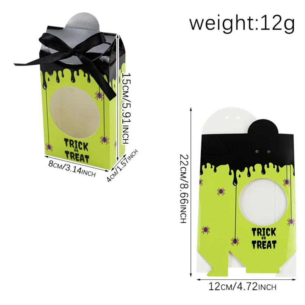 50-100 Pcs Halloween Ghost Bat Cat Skull Print Gift Boxes