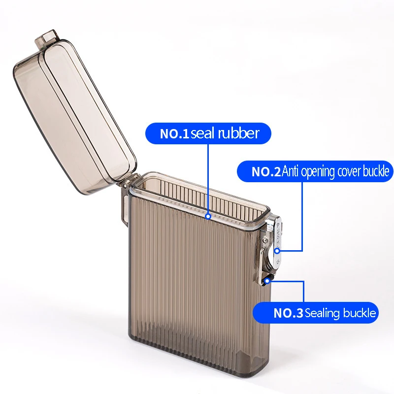 Thick Thin Dual Use Transparent Cigarette Box Flip Open Holders Box Waterproof for Cigarette Case Candy Case Key Case