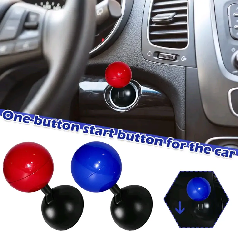 

1Pc Car Interior Accessories One Click Start Plastic Button For Car Engine Start/stop One-click Start Button Cover Decoration