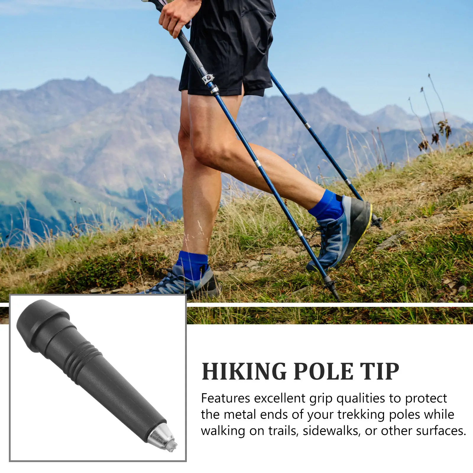 Carbon Tungsten Steel Trekking Pole Tips Replacement Accessories for All Popular Brands Excellent Traction on Pavement Roads and