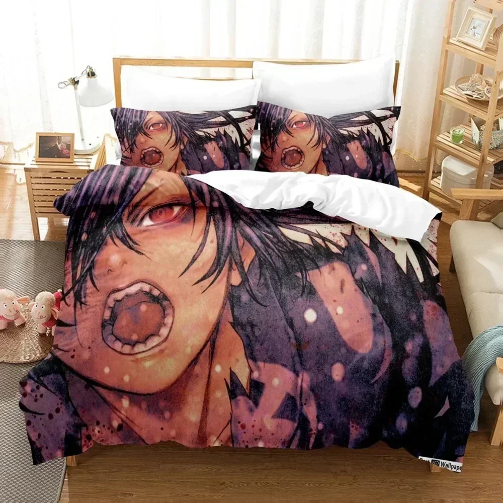 Conjunto de Roupa de Cama Dororo, Capa de Edredom, Lençol, Conjunto de Cama Estampado, Fronha, Edredom, Tamanhos Casal, Queen, King, Quarto