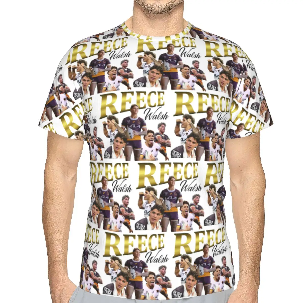 Reece Walsh Collage 2.0 100% Cotton T-Shirt Men'sFashion T Shirts Men Crew Neck Short Sleeve