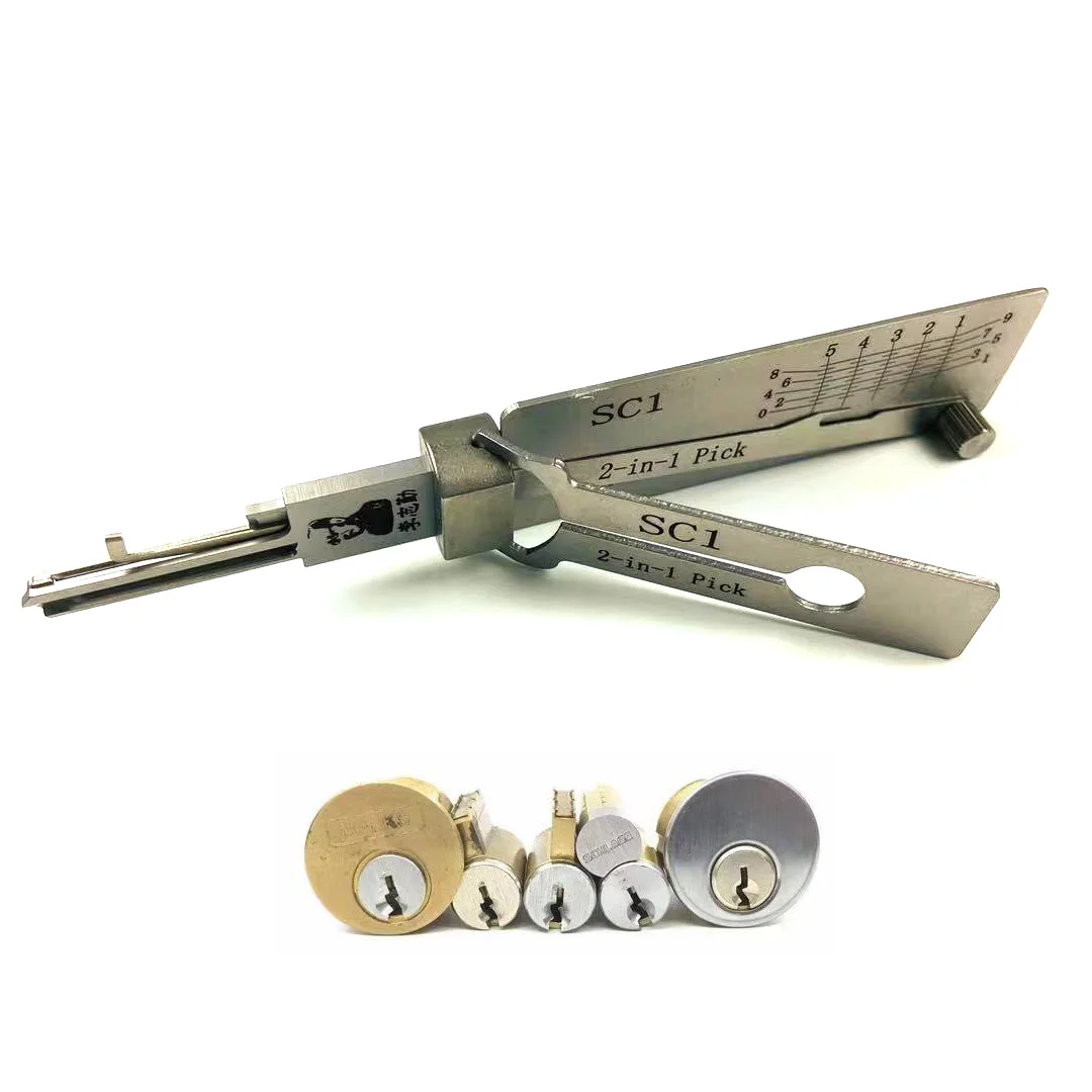 

Lishi 2 in 1 Lockpick Set KW1 KW5 SC1 TE2 M1/MS2 LW4 LW5 Civil Door Lock Quickly Opening Tools Locksmith Repair Tools