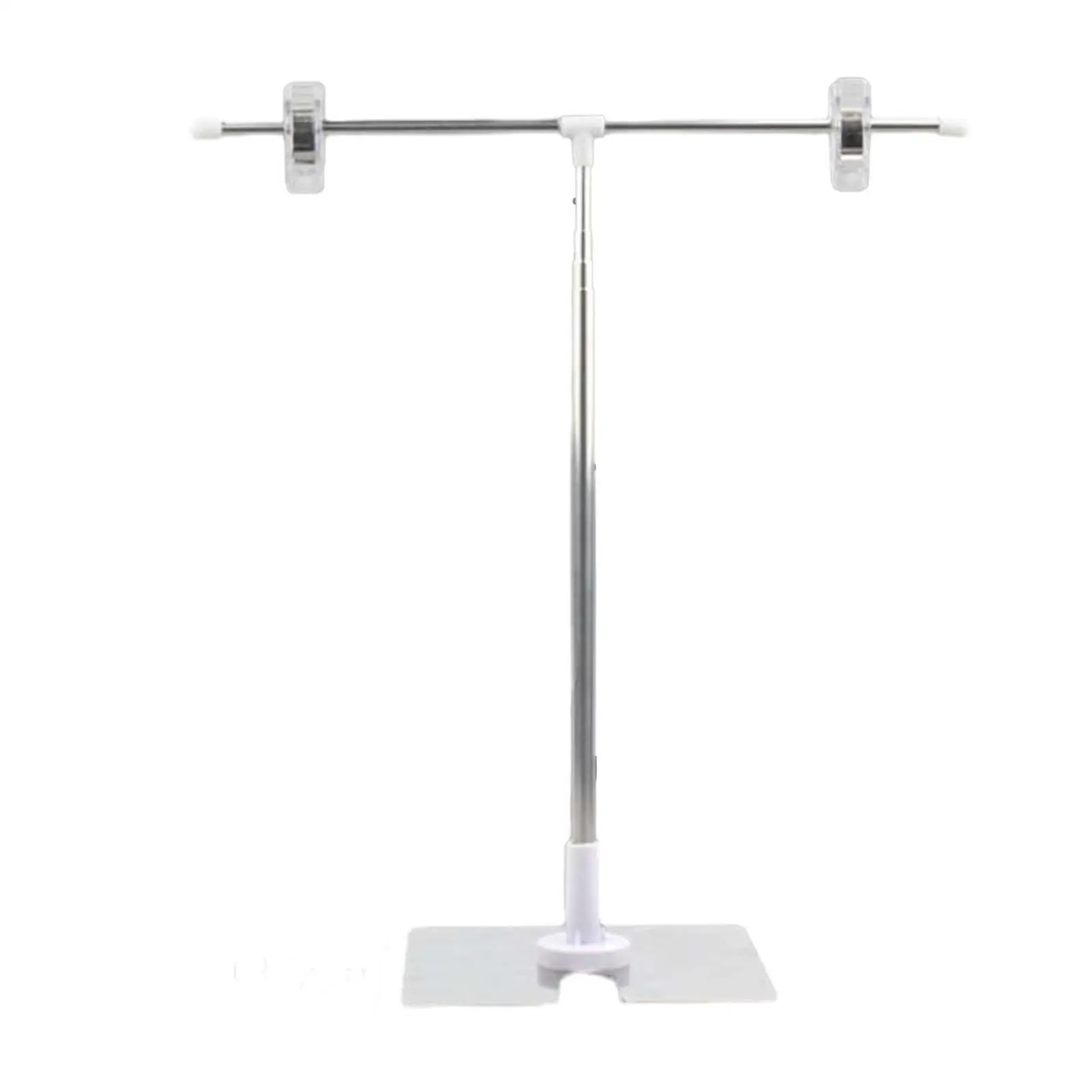 T Sign Adjustable Poster Stand Stainless Steel with Clip Display Show Banner Holder Banner Stand for Restaurants Multipurpose