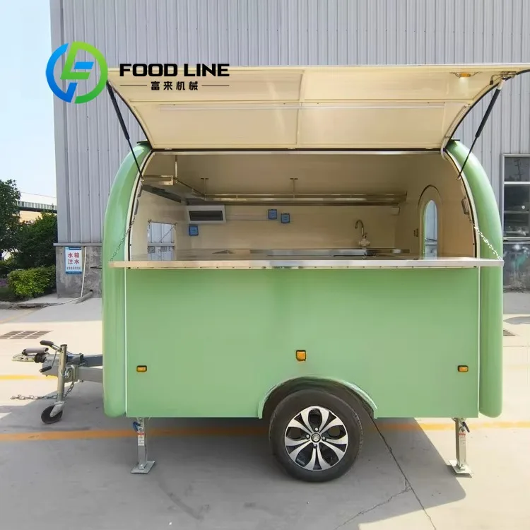 

Food Trailer Small Simple Design Food Cart Pizza Trailer Trucks for Sale Truck for Wholesale