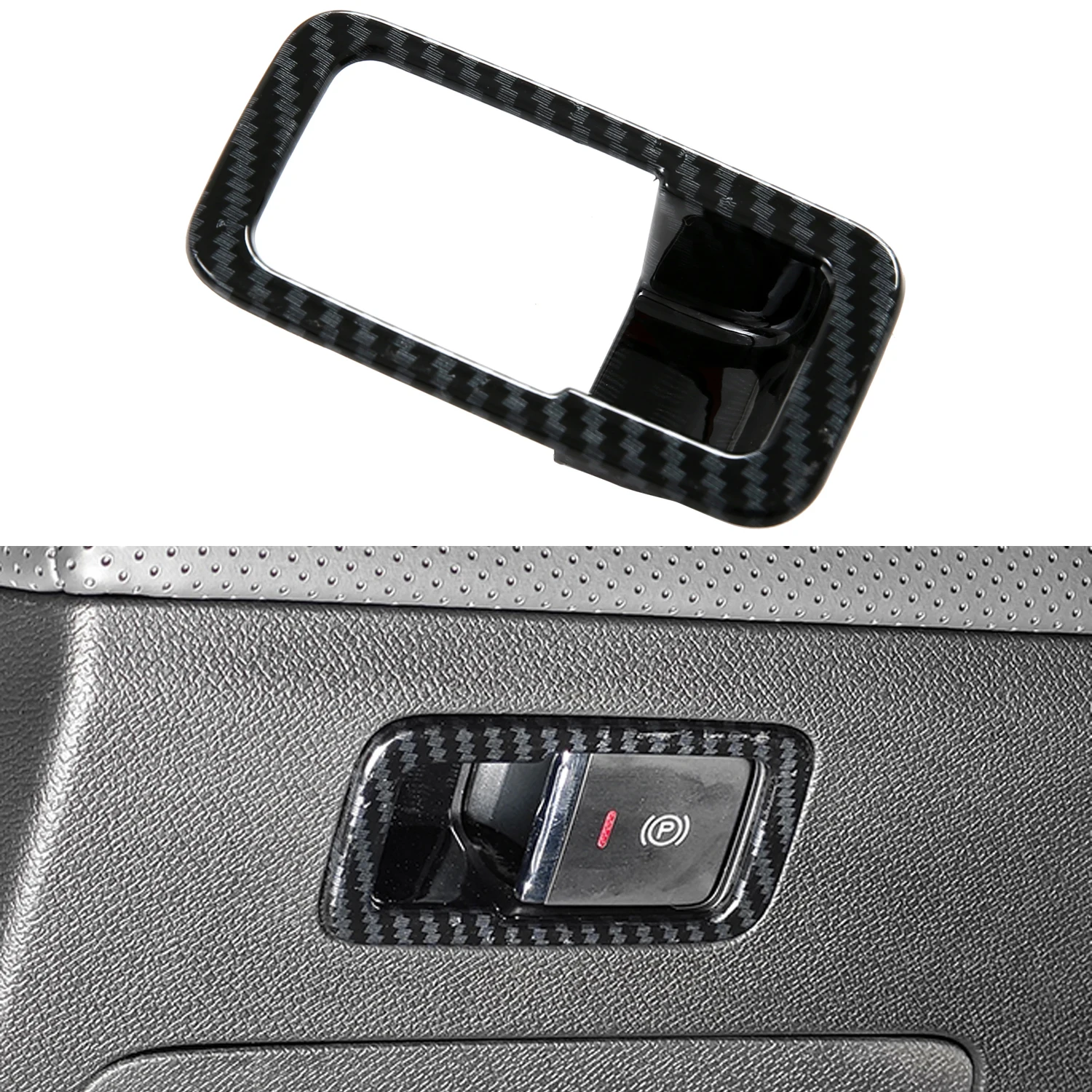 For Chery Jetour T2, Jetour Traveller 2023 2024 Carbon Black Interior Electronic Handbrake Cover Trim  ABS Car Accessories 1pcs