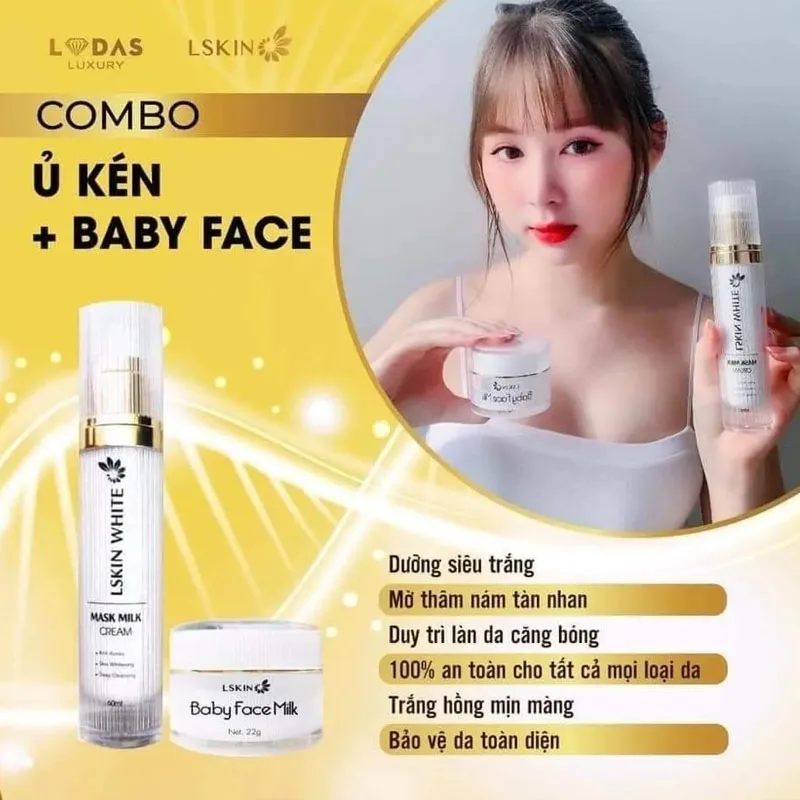 

Ủ Trắng Da Mặt Kén Tằm LSKIN WHITE Dưỡng Trắng Da giảm nám,mụn, tàn nhang, u trang ken tam + kem face milk duong trang