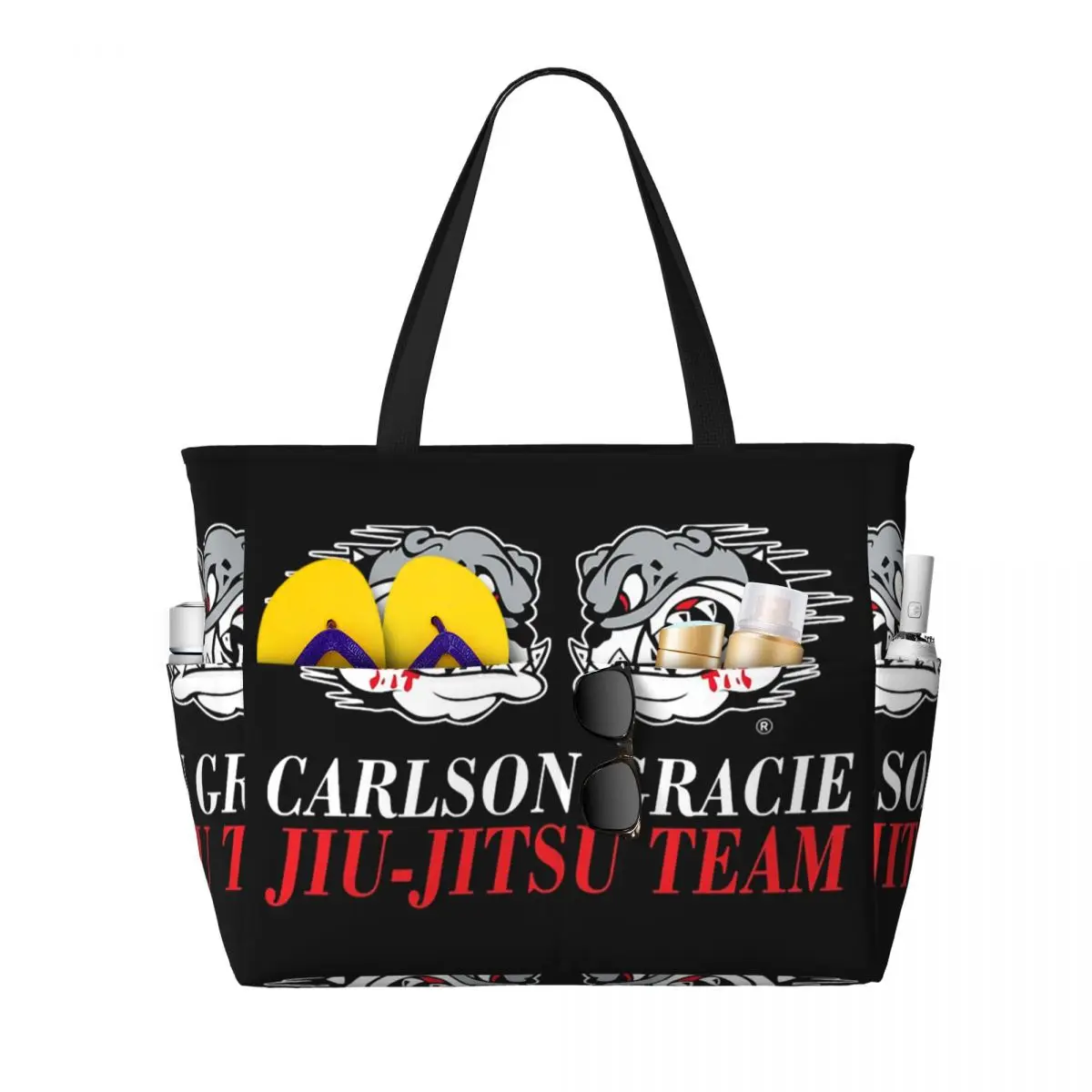 Carlson Gracie Jiu-Jitsu Team Logo Beach Tote Bag Sport Gym Yoga Duffle Large Tote Bag Women Travel Bag Fitness bag