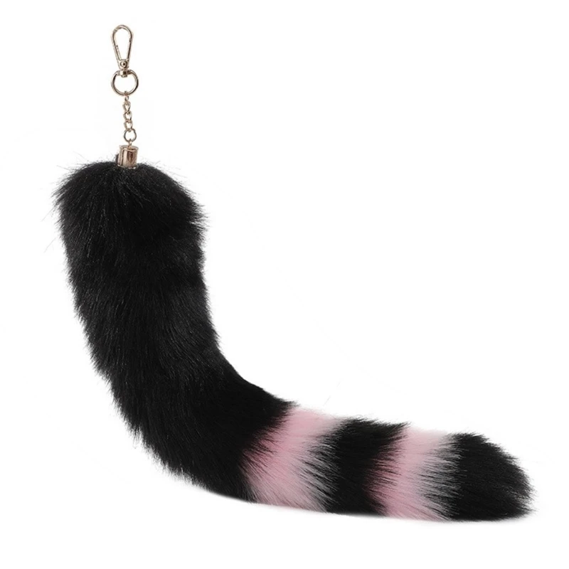 Foxes Tail Keychain Furry Furs Foxes Tail Keyring Handbag Foxes Costumes Women